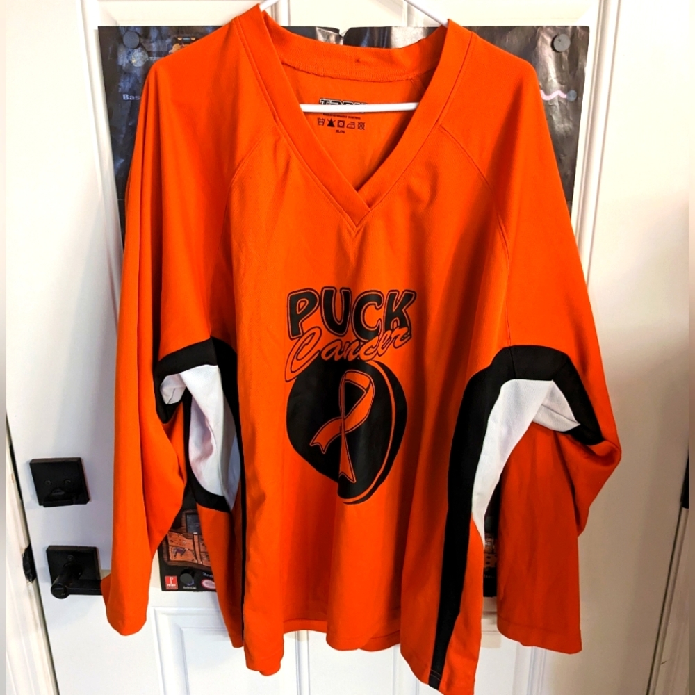 Puck Cancer Hockey Jersey